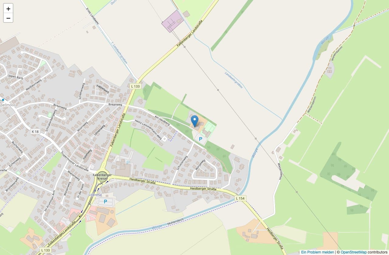 Kartenvorschau von Pein's Gästehaus in Lilienthal